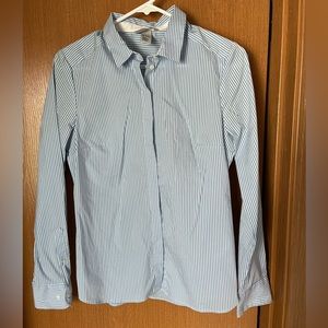 Blue & White Striped Button Down